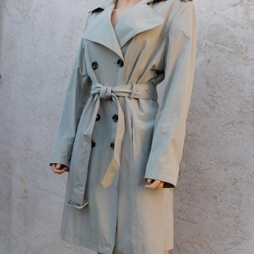 Calvin Klein Light Gray Trench Coat